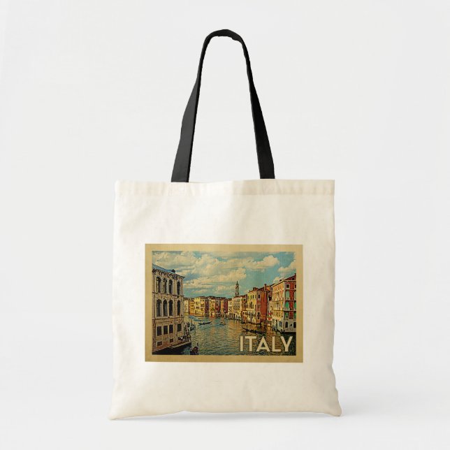 Italy Venice Vintage Travel Tote Bag (Front)