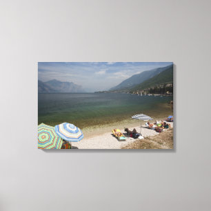 Italy, Verona Province, Brenzone. Lake Garda Canvas Print