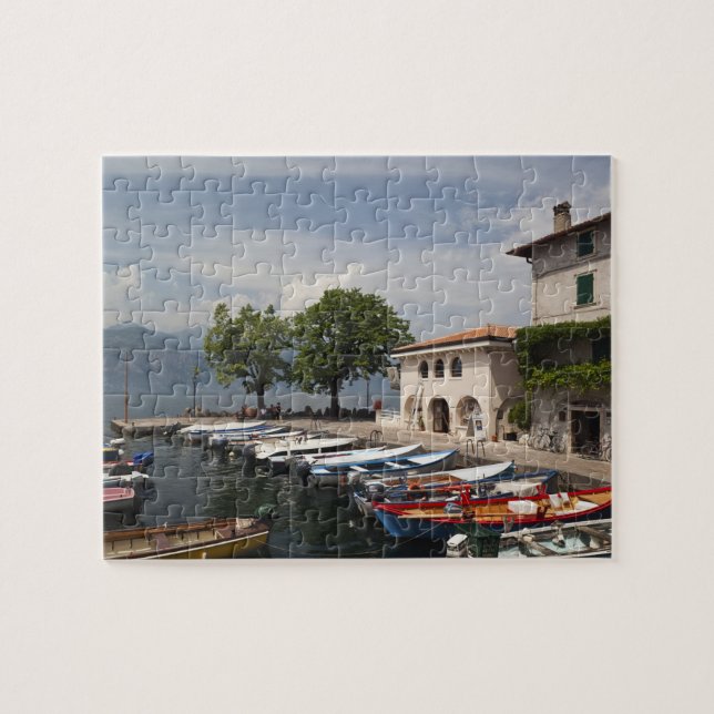 Italy, Verona Province, Malcesine. Cassone old Jigsaw Puzzle (Horizontal)