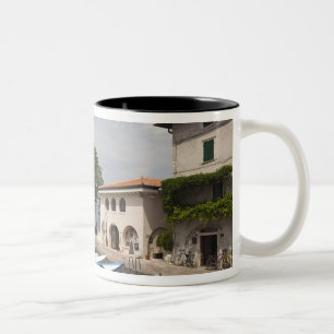 Italy, Verona Province, Malcesine. Cassone old Two-Tone Coffee Mug