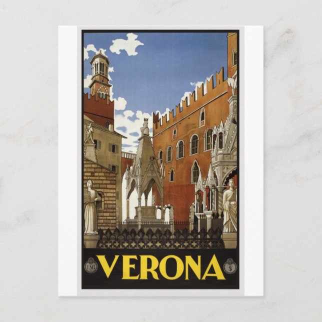 Italy Verona Vintage Travel Postcard (Front)