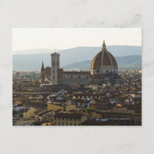 Italy, View of Florence with Basilica di Santa Holiday Postcard