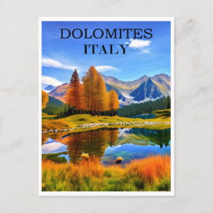 Italy Vintage Dolomites Mountain Travel Postcard
