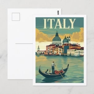 Italy Vintage Famous Travel Place  Postcard