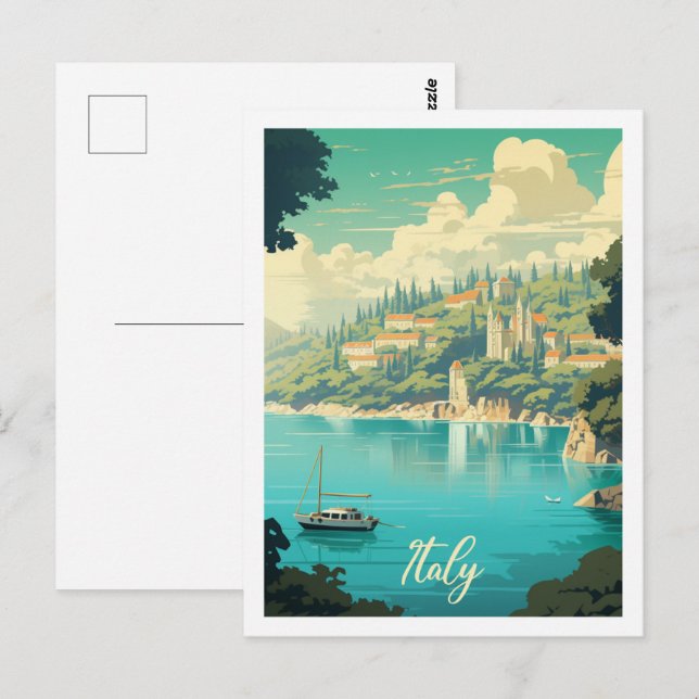 Italy Vintage Famous Travel Place Postcard (Front/Back)