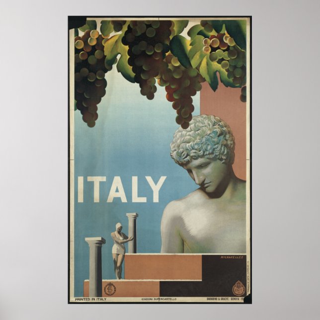 Italy Vintage Travel Poster Ad Retro Prints (Front)