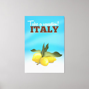 Italy vintage travel poster canvas print