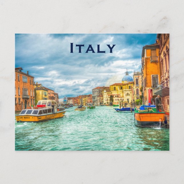 Italy Vintage Travel Tourism Add Postcard (Front)