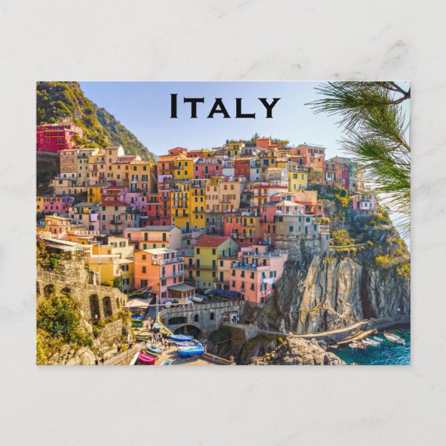 Italy Vintage Travel Tourism Add Postcard (Front)
