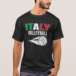 Italy Volleyball Fans Jersey Italian Flag Summer S T-Shirt