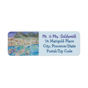 Italy Watercolor Address Labels