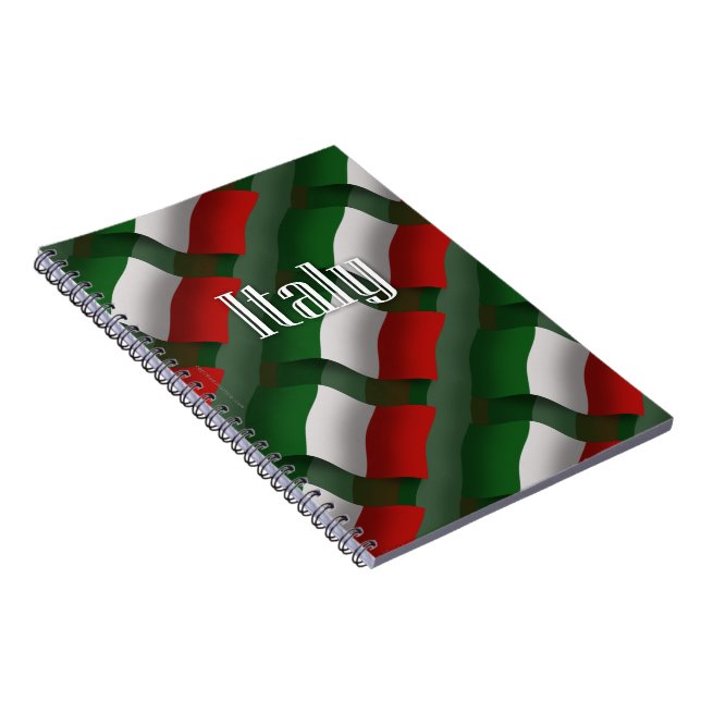 Italy Waving Flag Notebook (Right Side)