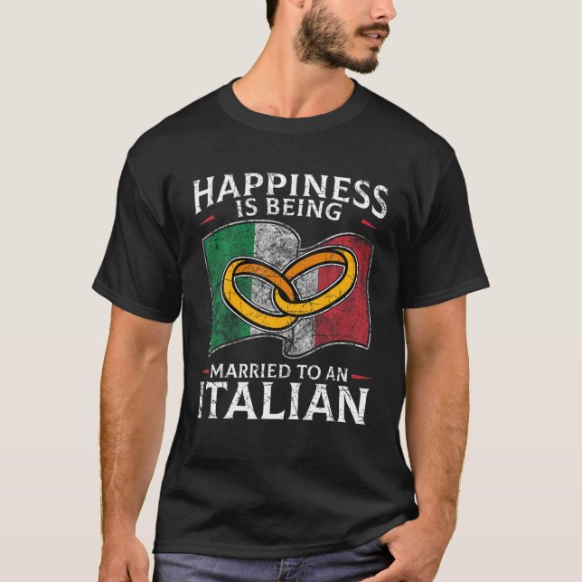 Italy Wedding Italian Marriage Married Heritage T-Shirt (Front)