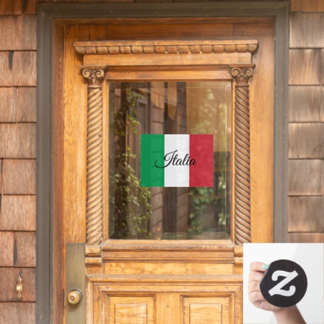 Italy Window Sign, Italia Cling, Italian Flag Cling (Home Door)