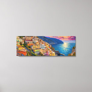Italy's Amalfi Coast Digital Painting Canvas Print