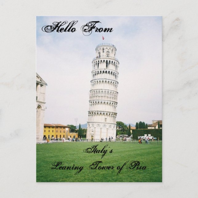 Italy's Leaning Tower of Pisa Post Card (Front)