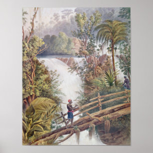 Itamaraty Waterfall in the Serra da Estrela Poster