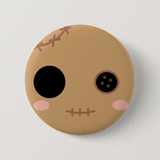 Itami the Voodoo Doll Head 6 Cm Round Badge (Front)