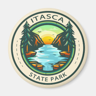 Itasca State Park Minnesota Badge Magnet