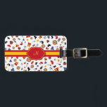 Items of Spain with flag to add your monogram Luggage Tag<br><div class="desc">Viva España,  celebrate all that Spain is famous for,  with this lovely "Viva España" pattern with Spanish Flag and add your own monogram,  name or any text you'd like.</div>