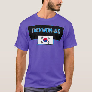 ITF Taekwondo blue with Korean flag T-Shirt