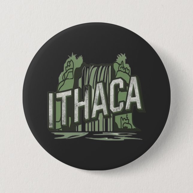 ithaca falls  7.5 cm round badge (Front)