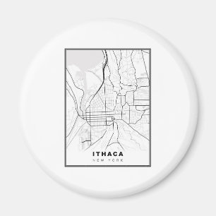 Ithaca Map Magnet