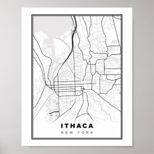 Ithaca Map Poster