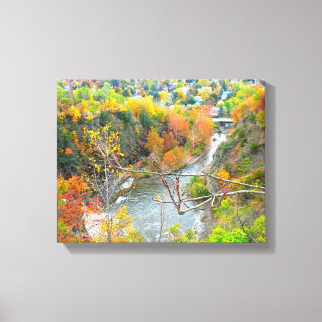 ITHACA NEW YORK GORGE CANVAS PRINT (Front)