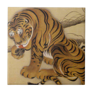 Ito Jakuchu Tiger Tile