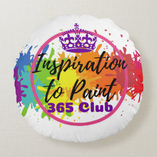 ITP 365 Club Colour Splash Paint Every Day Round Cushion