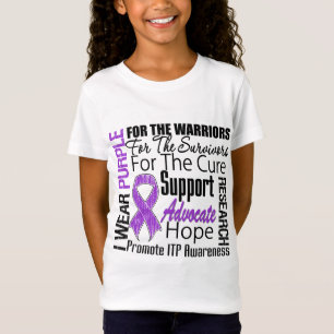 ITP Awareness I Wear Purple Ribbon T-Shirt