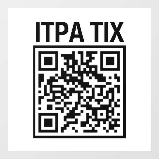 ITPA TIX QR CODE - WINDOW CLING (Sheet)