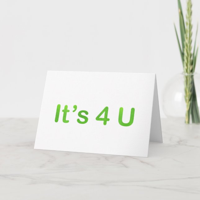 its 4 u holiday card (Front)