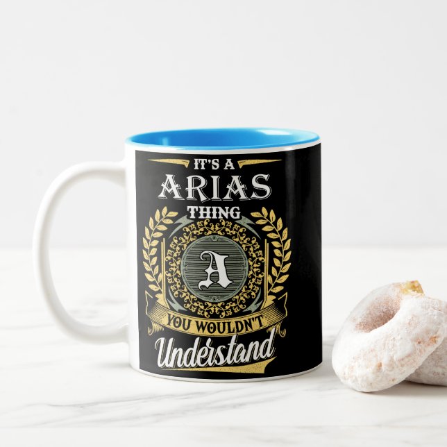  It's A Arias Thing You Couldn't Understand Two-Tone Coffee Mug (With Donut)