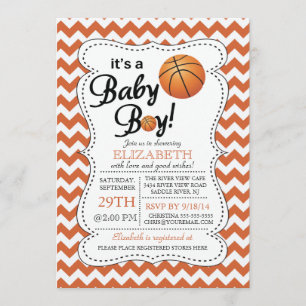 It's a Baby Boy Basketball Baby Shower Invitation