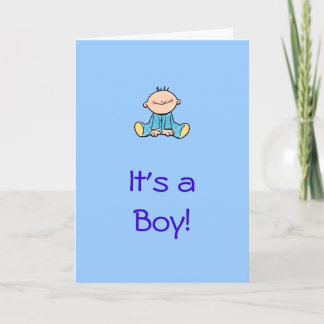 It's a Baby Boy cartoon Card