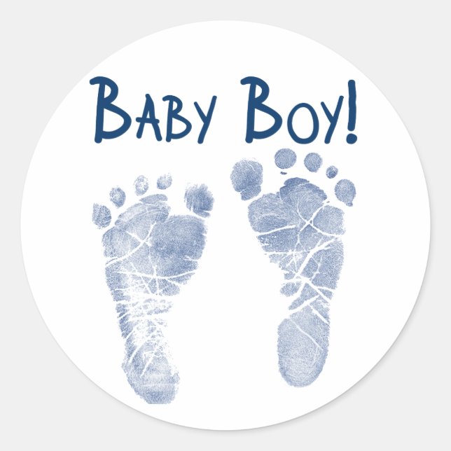 It's a baby boy! classic round sticker (Front)