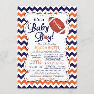 It's a Baby Boy Football Baby Shower Invitatation Invitation