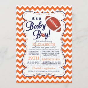 It's a Baby Boy Football Baby Shower Invitatation Invitation