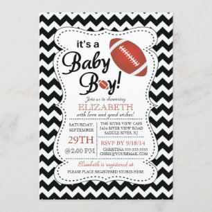 It's a Baby Boy Football Baby Shower Invitation