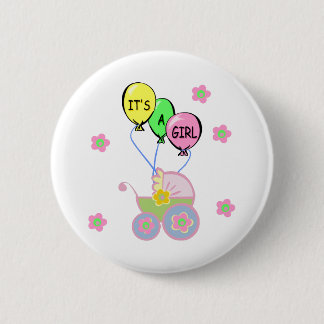 Its A Baby Girl 6 Cm Round Badge