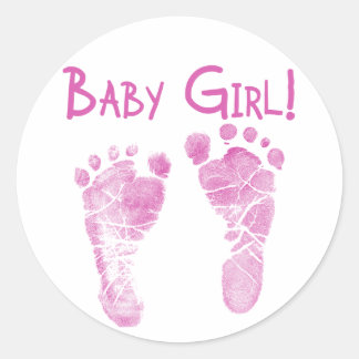 It's a baby girl! classic round sticker