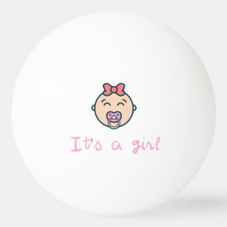 it's a baby girl! ping pong ball