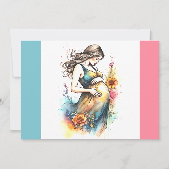 It's A Baby Girl Pregnancy Gender Reveal Joyous  Announcement (Front)