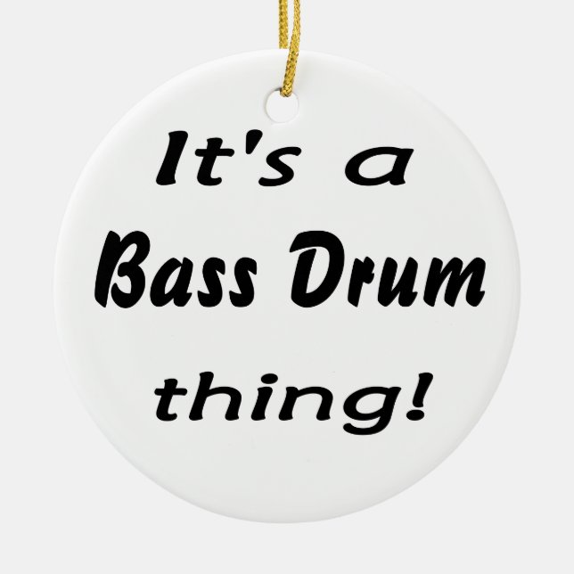 It's a bass drum thing! ceramic tree decoration (Front)
