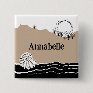 It's A Beach Birthday Party Name 15 Cm Square Badge