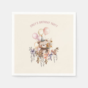 It's a Beary Special Birthday Paper Napkin