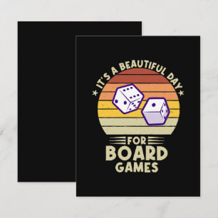 It's A Beautiful Day For Board Games funny gamer Card