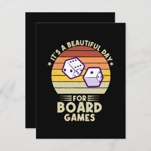It's A Beautiful Day For Board Games funny gamer Enclosure Card
